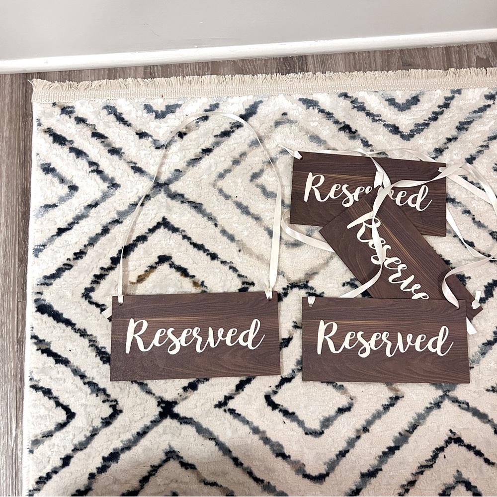 Reserved Seat Wedding Signs